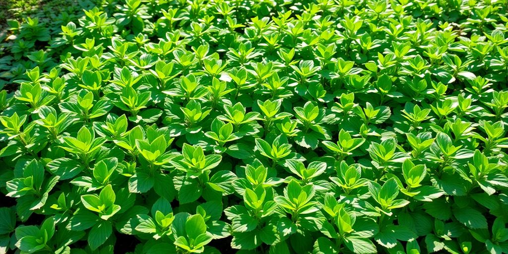 Des plantes couvre-sol luxuriantes dans un jardin.