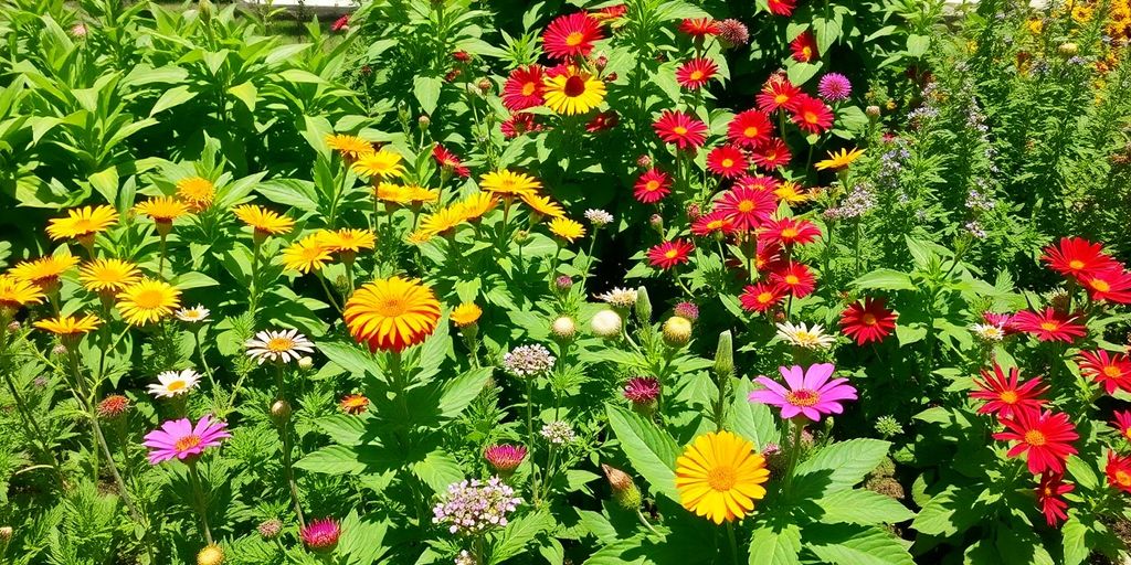 Plantes colorées pour éloigner les fourmis.