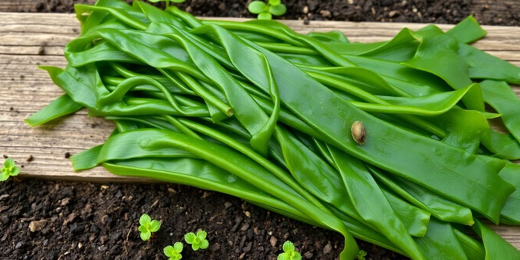 Algues naturelles utilisées comme engrais pour les plantes.