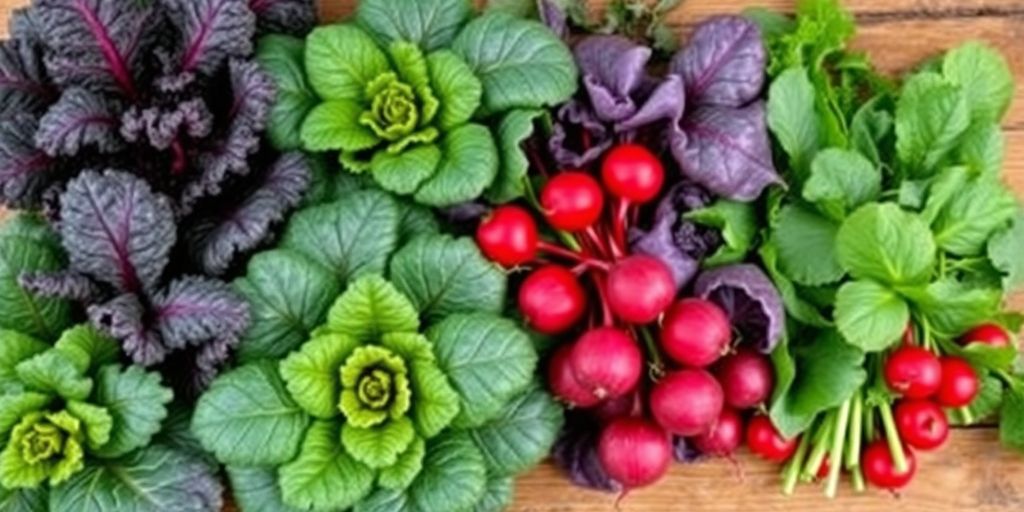 Assortiment de légumes d'hiver frais et colorés.