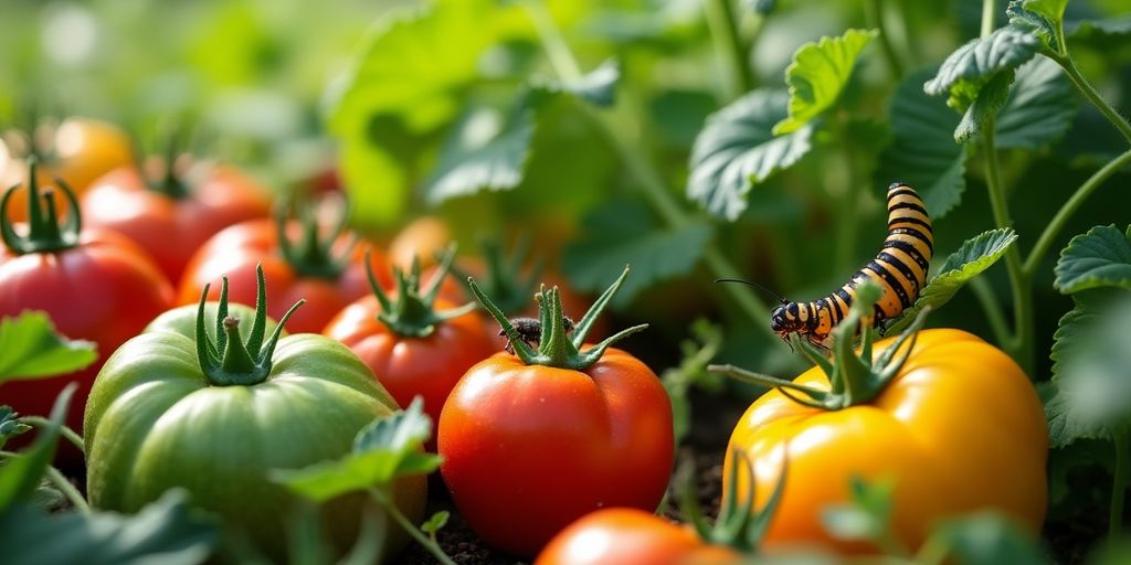 Ravageurs communs dans un potager vibrant.