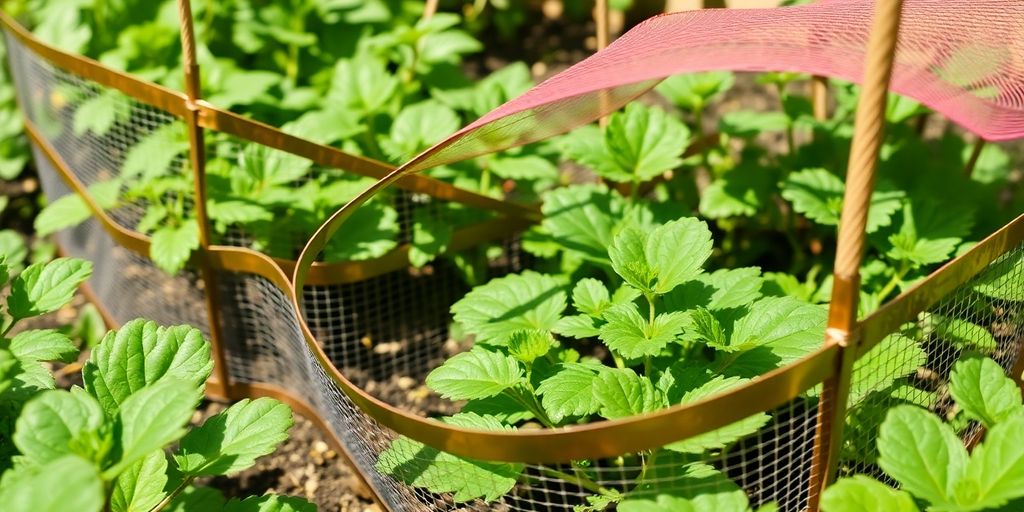 Barrières physiques contre les limaces dans le jardin.